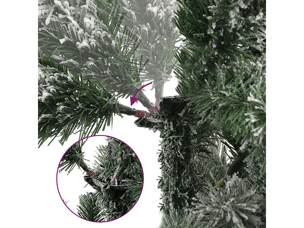 Sapin de Noël artificiel à charnières avec neige floquée 240 cm