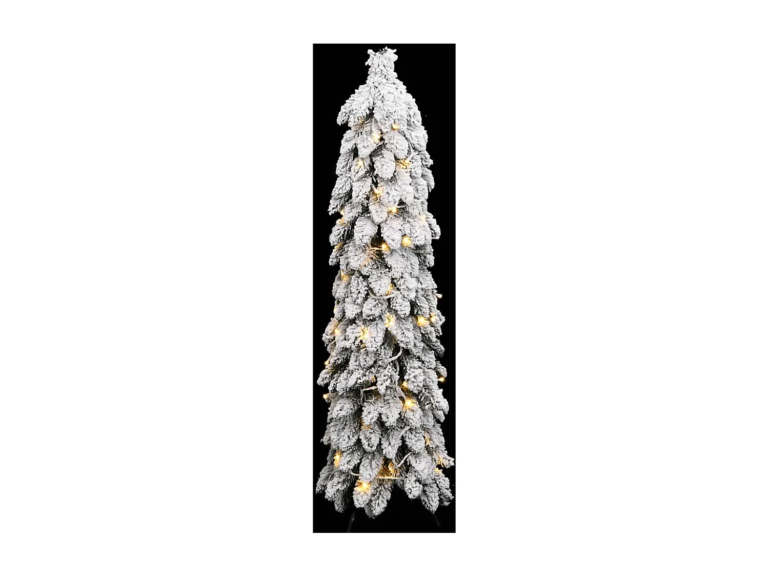 Sapin de Noël artificiel pré-éclairé avec 60 LED/neige floquée