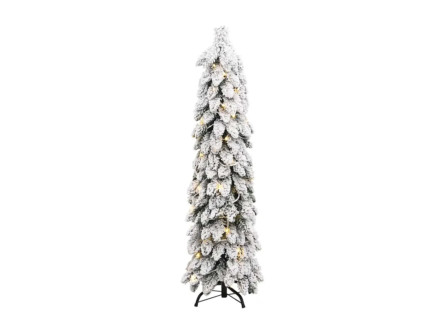 Sapin de Noël artificiel pré-éclairé avec 60 LED/neige floquée