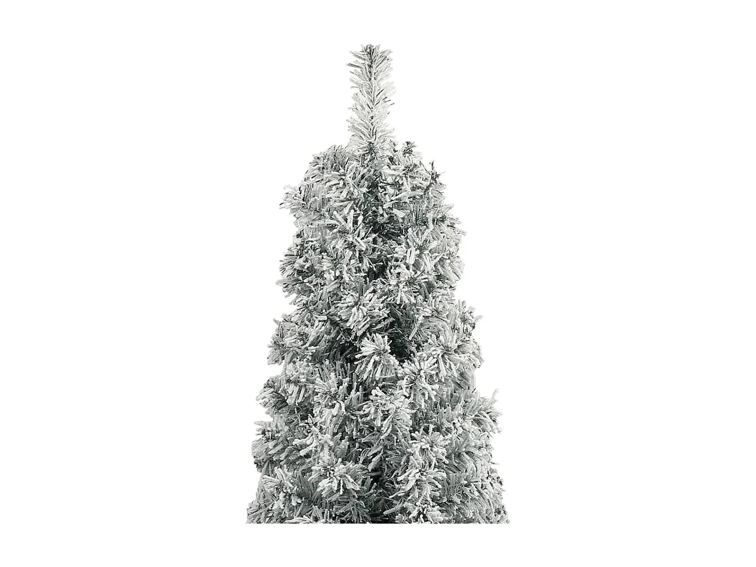 Sapin de Noël mince avec support et flocon de neige 270 cm PVC