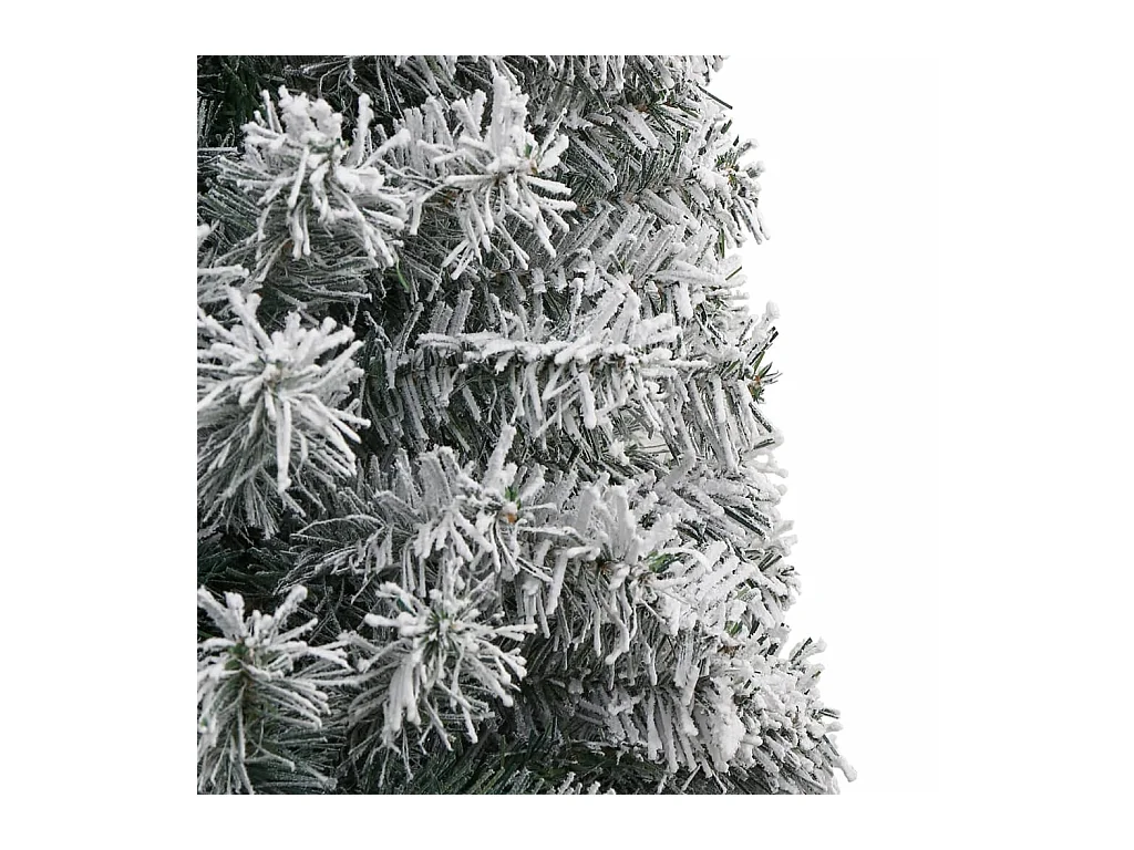 Sapin de Noël mince avec support et flocon de neige 270 cm PVC