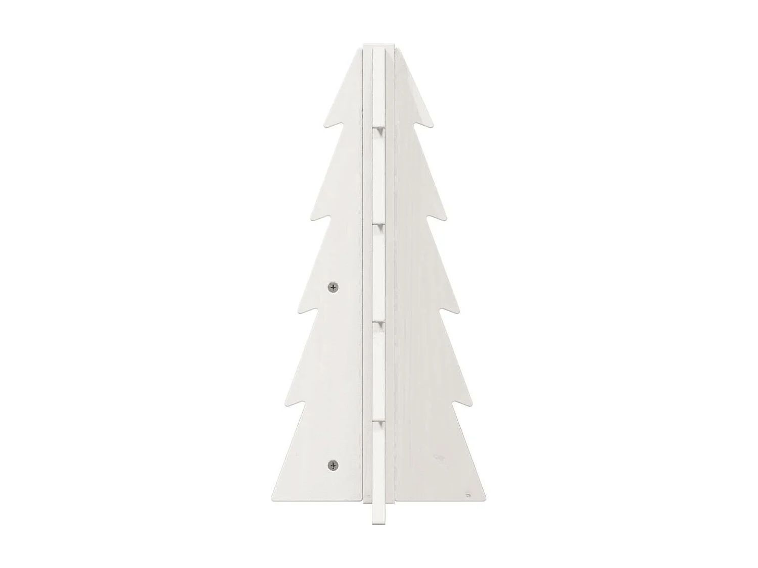 Arbre de Noël en bois pour décoration blanc 49 cm pin massif