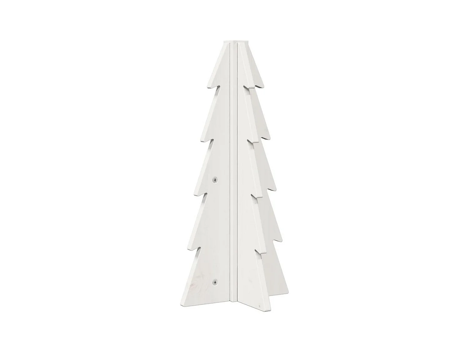 Arbre de Noël en bois pour décoration blanc 49 cm pin massif