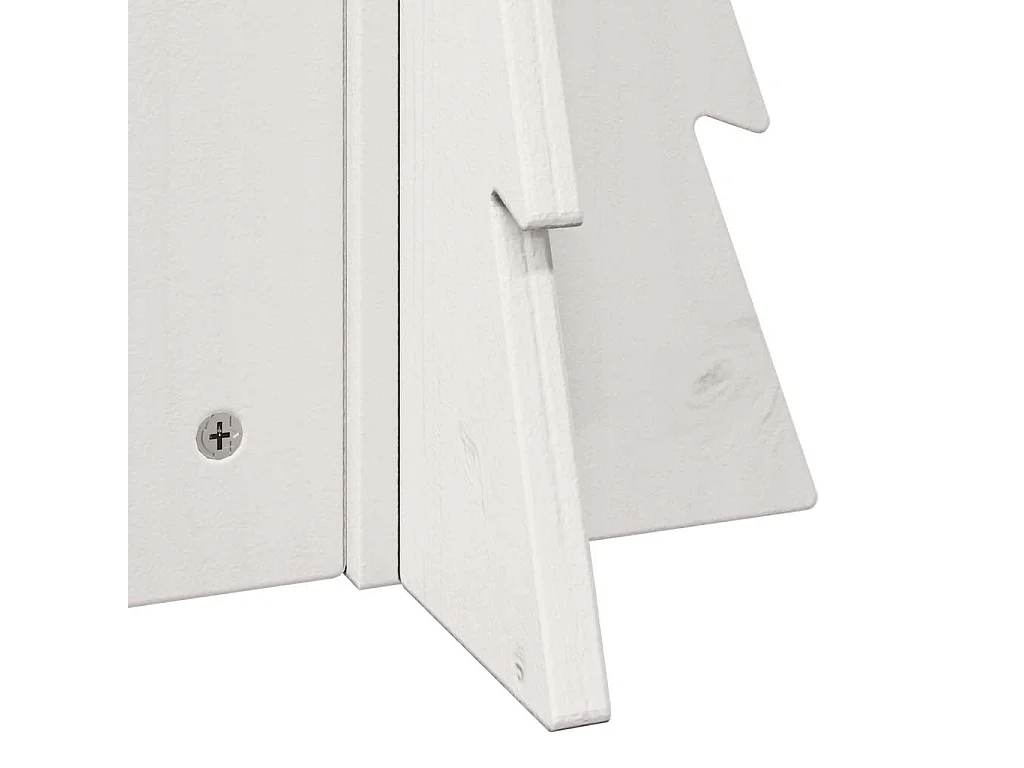 Arbre de Noël en bois pour décoration blanc 49 cm pin massif