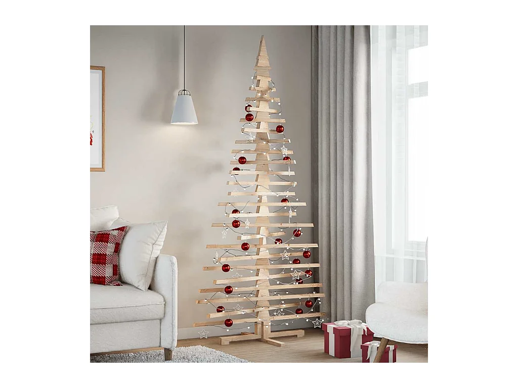 Árbol de Navidad de madera de adorno madera maciza pino 210 cm