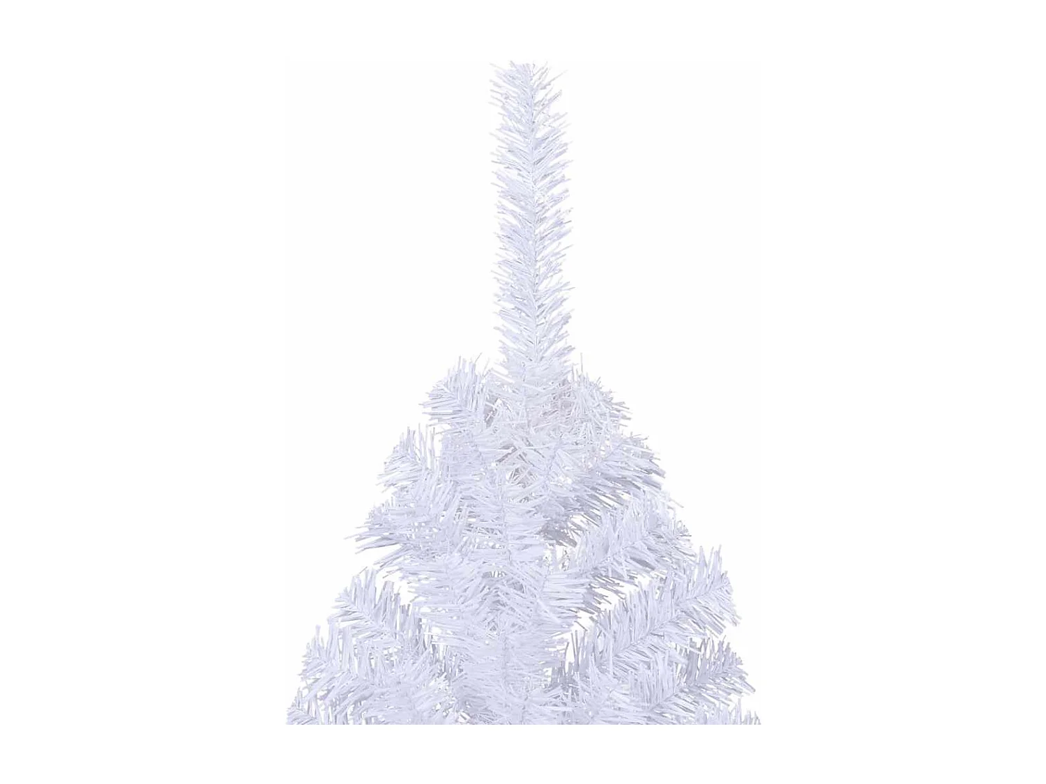 Sapin de Noël artificiel moitié avec support blanc 180 cm PVC