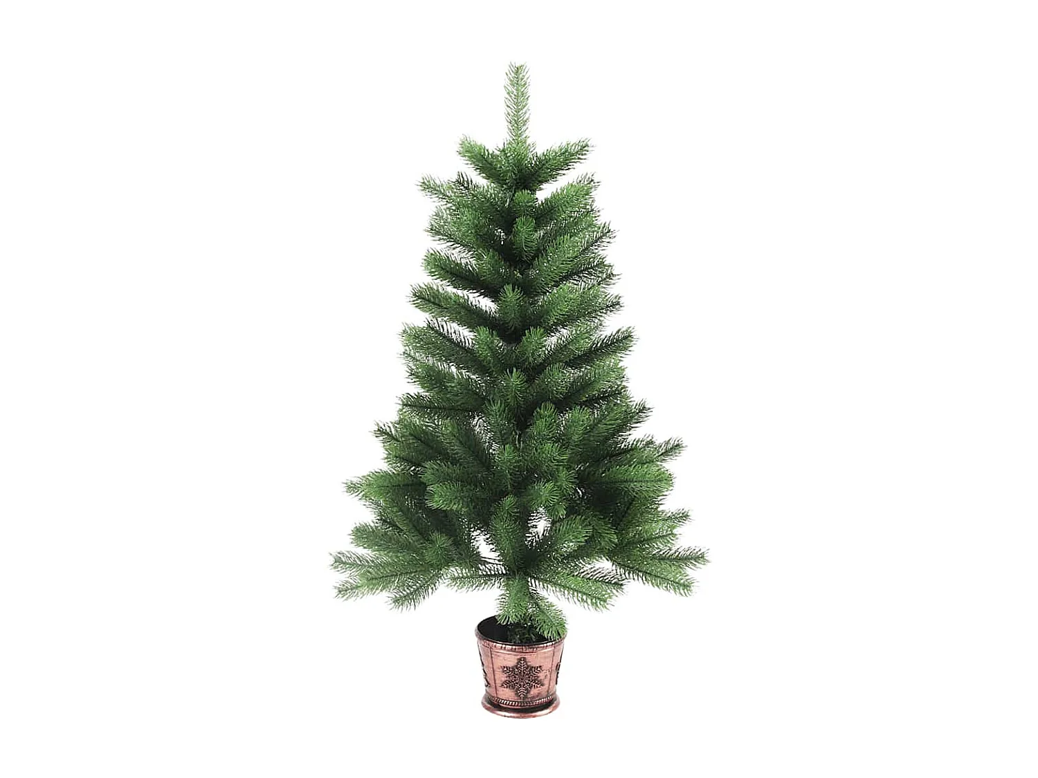 Árbol de Navidad artificial hojas realistas verde 65 cm