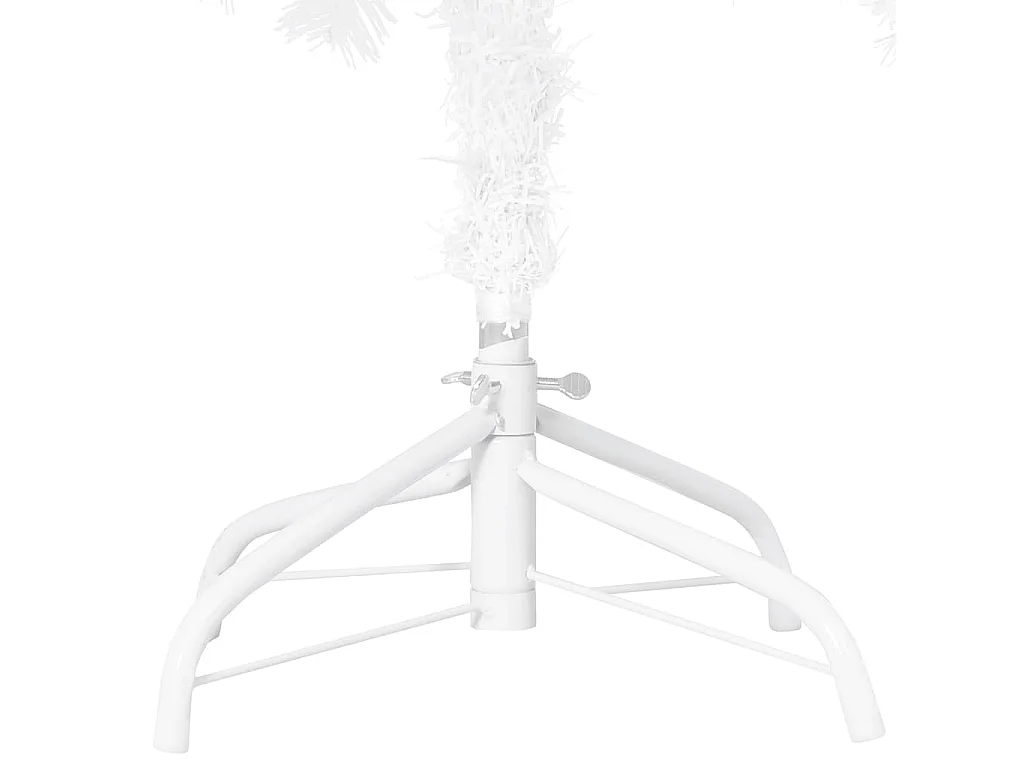 Arbre de Noël artificiel pré-éclairé et boules blanc 120 cm PVC