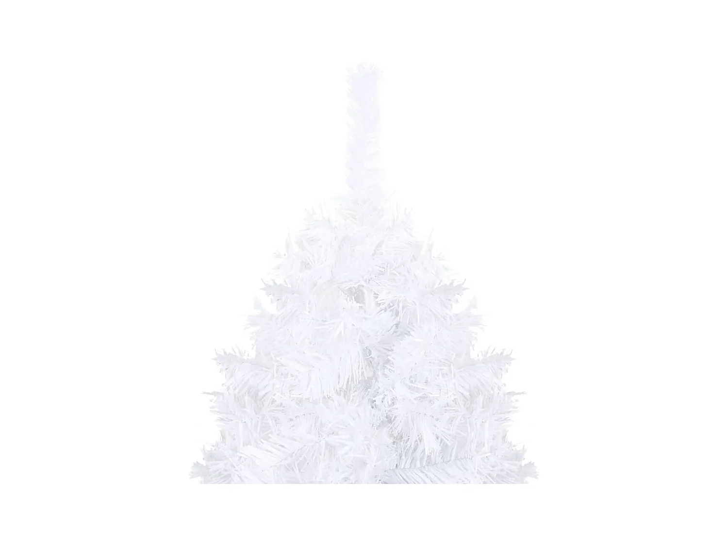 Arbre de Noël artificiel pré-éclairé et boules blanc 120 cm PVC