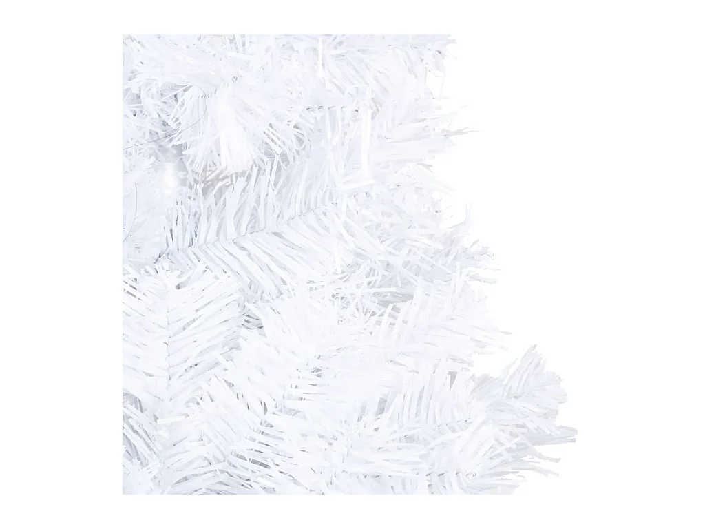 Arbre de Noël artificiel pré-éclairé et boules blanc 120 cm PVC