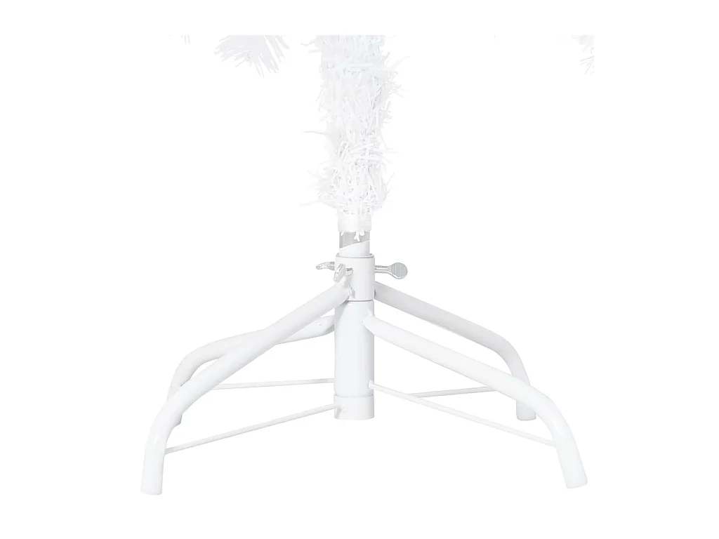 Arbre de Noël artificiel pré-éclairé et boules blanc 120 cm PVC