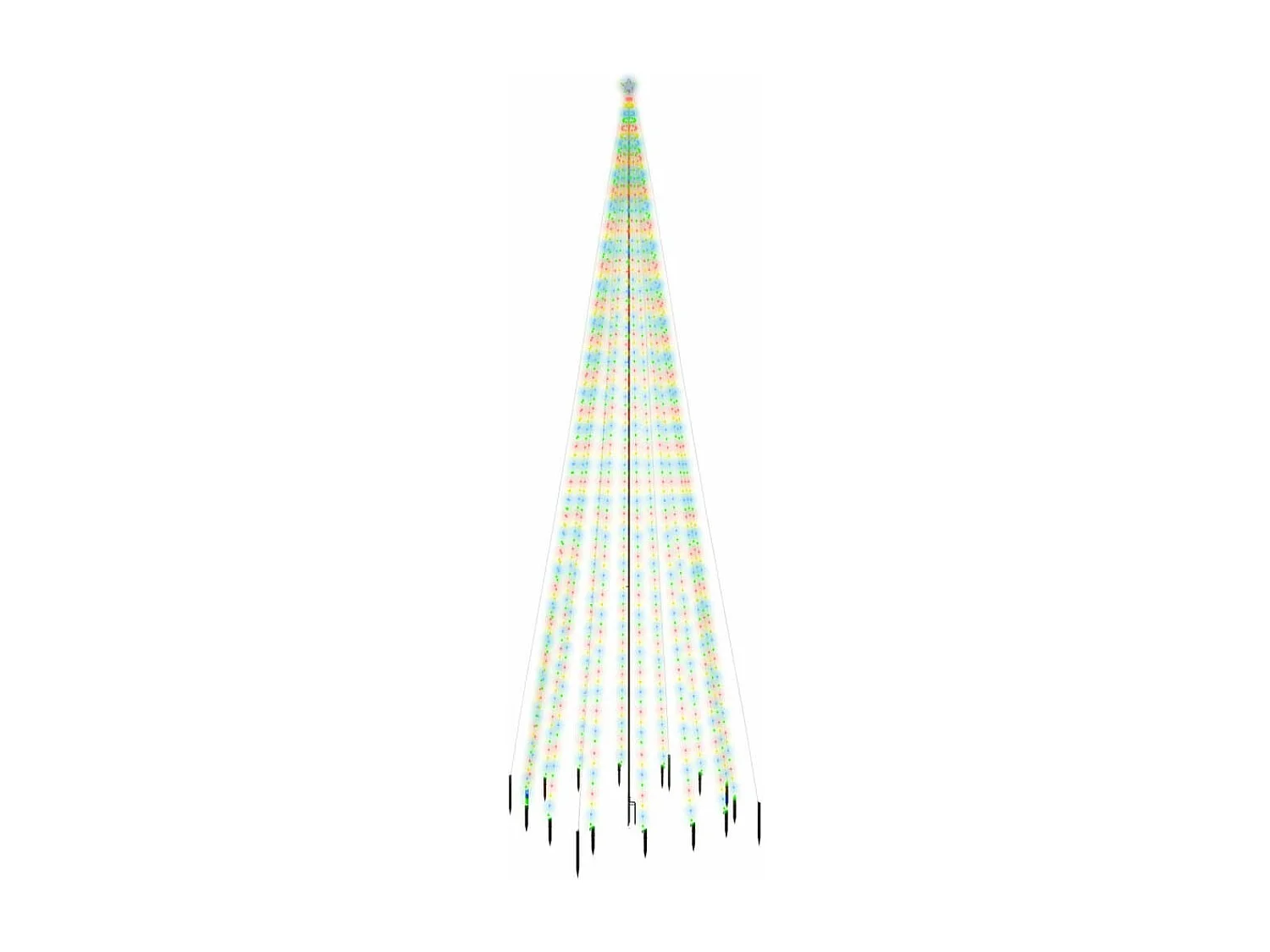 Sapin de Noël avec piquet 1134 LED Colorées 800 cm