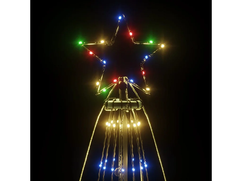 Sapin de Noël avec piquet 1134 LED Colorées 800 cm