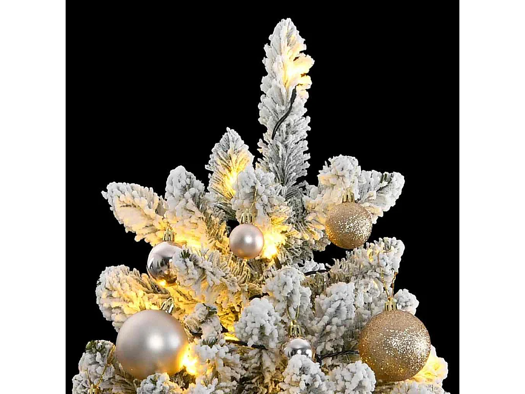 Sapin de Noël artificiel articulé 300 LED et boules 210 cm