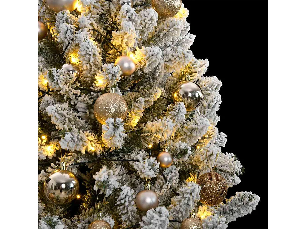 Sapin de Noël artificiel articulé 300 LED et boules 210 cm