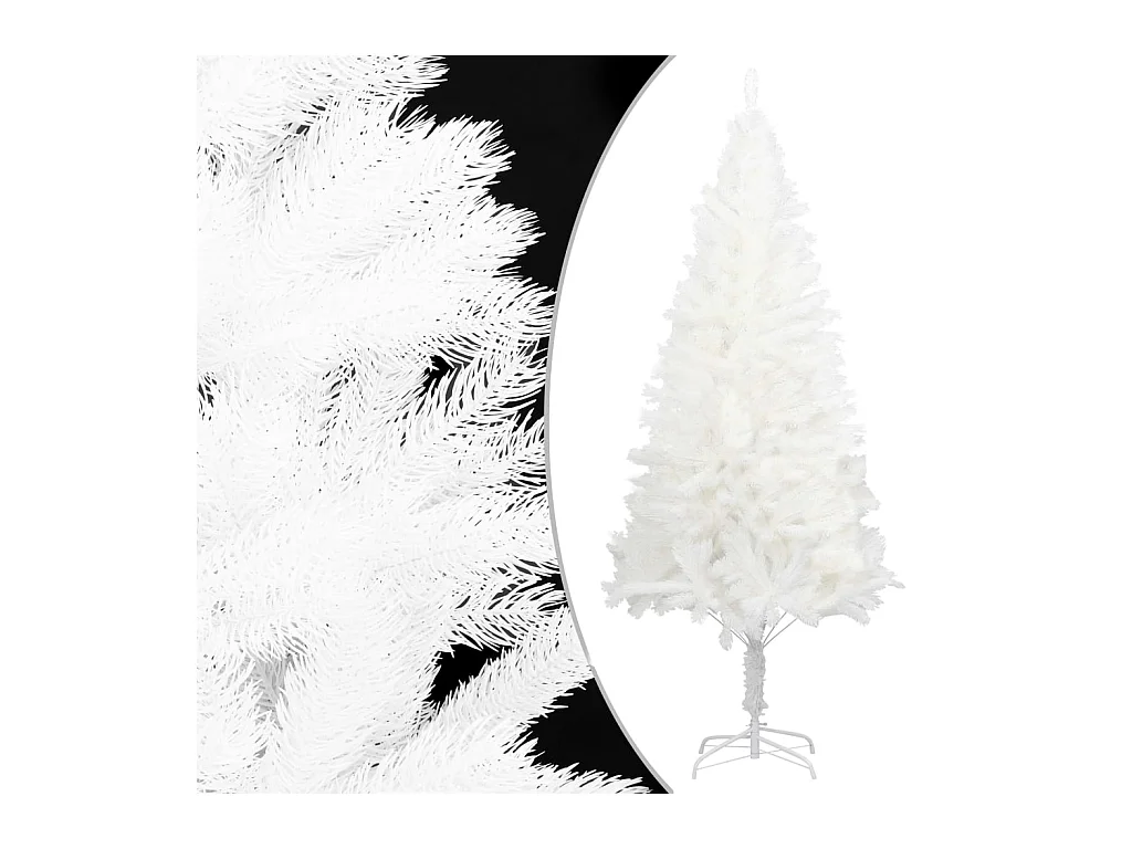 Arbre de Noël artificiel aiguilles réalistes blanc 210 cm