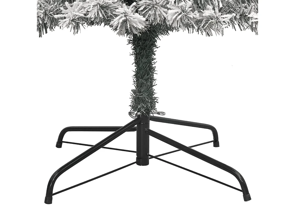 Sapin de Noël mince avec support et flocon de neige 300 cm PVC
