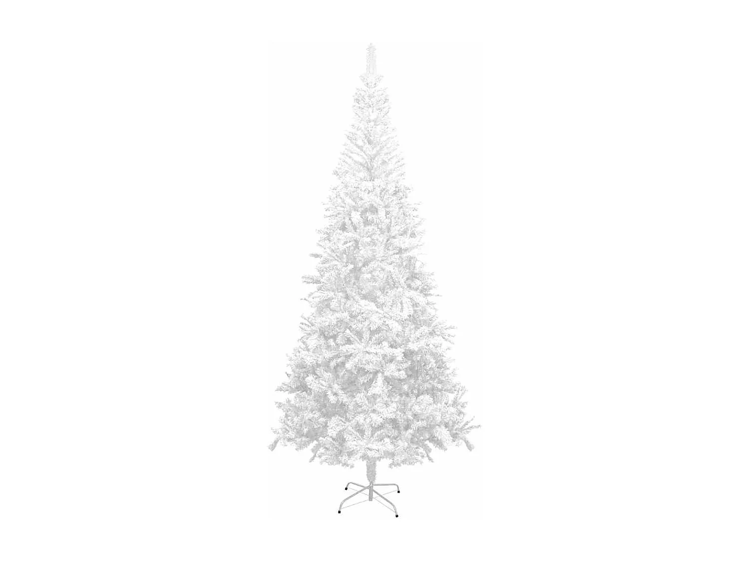 Arbre de Noël artificiel pré-éclairé et boules L 240 cm blanc