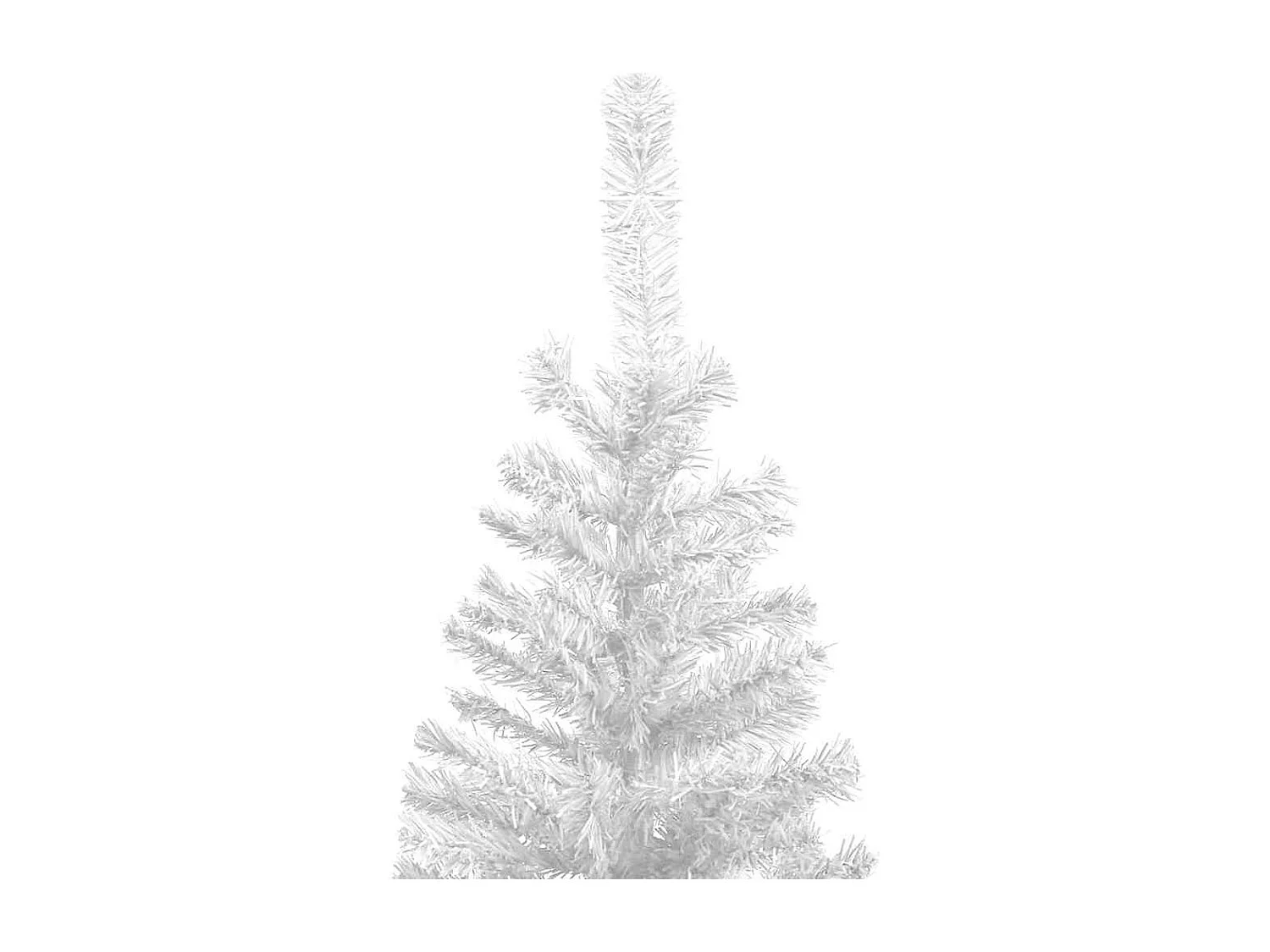 Arbre de Noël artificiel pré-éclairé et boules L 240 cm blanc