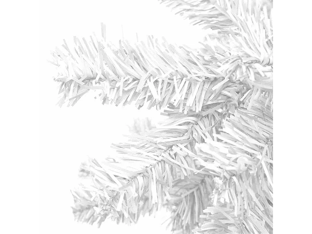 Arbre de Noël artificiel pré-éclairé et boules L 240 cm blanc