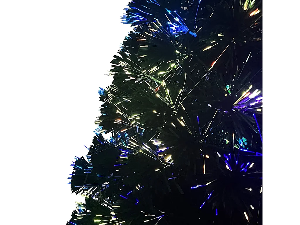 Sapin de Noël artificiel avec support vert 240 cm fibre optique