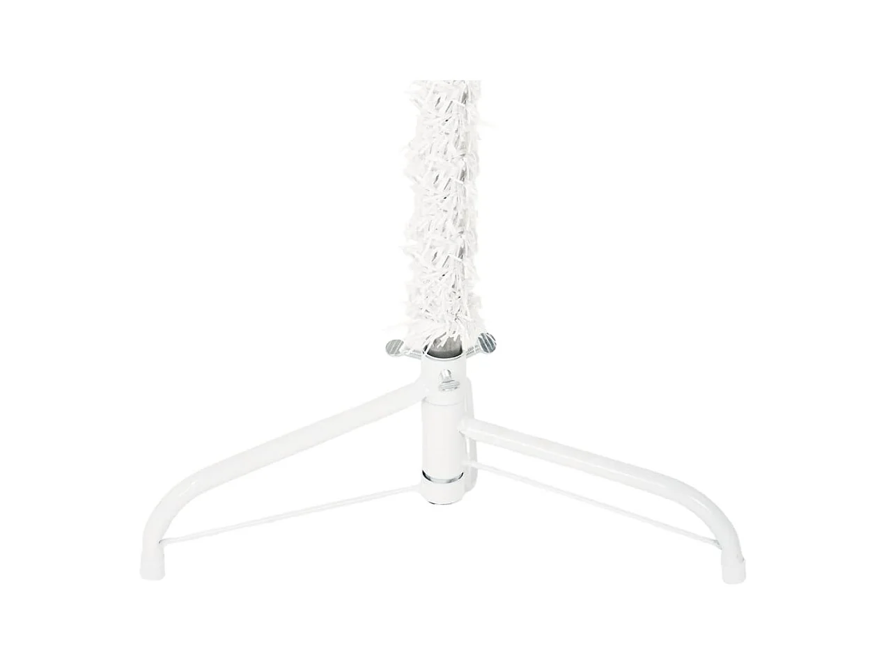 Demi sapin de Noël artificiel mince avec support Blanc 240 cm