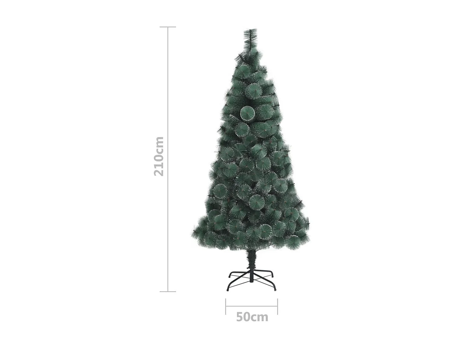 Sapin de Noël artificiel avec support Vert 210 cm PET