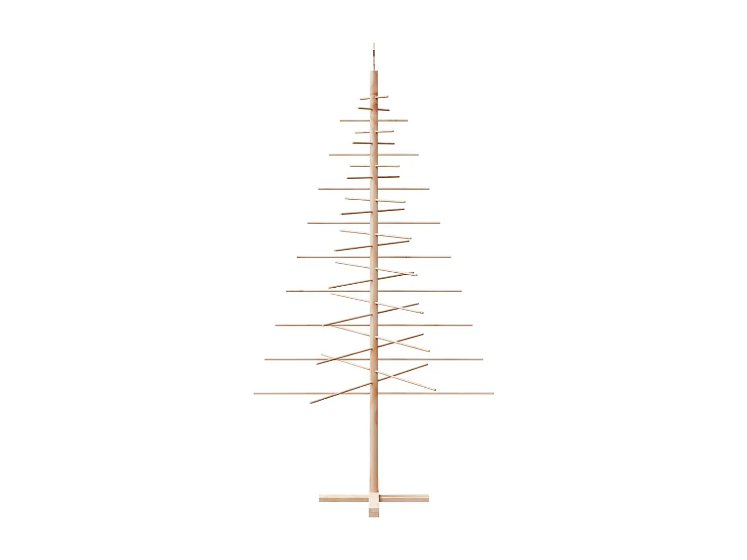 Arbre de Noël en bois pour décoration 210 cm bois massif de pin