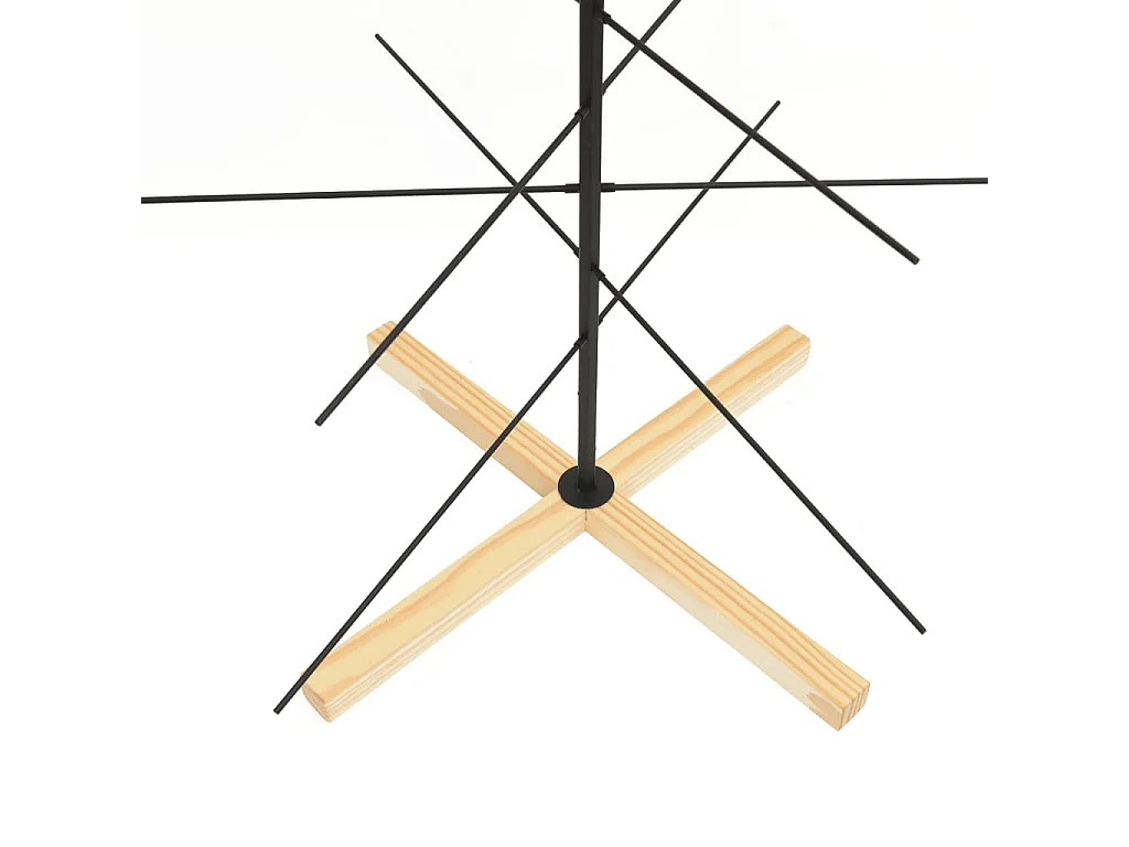 Arbre de Noël en métal avec base en bois noir 180 cm