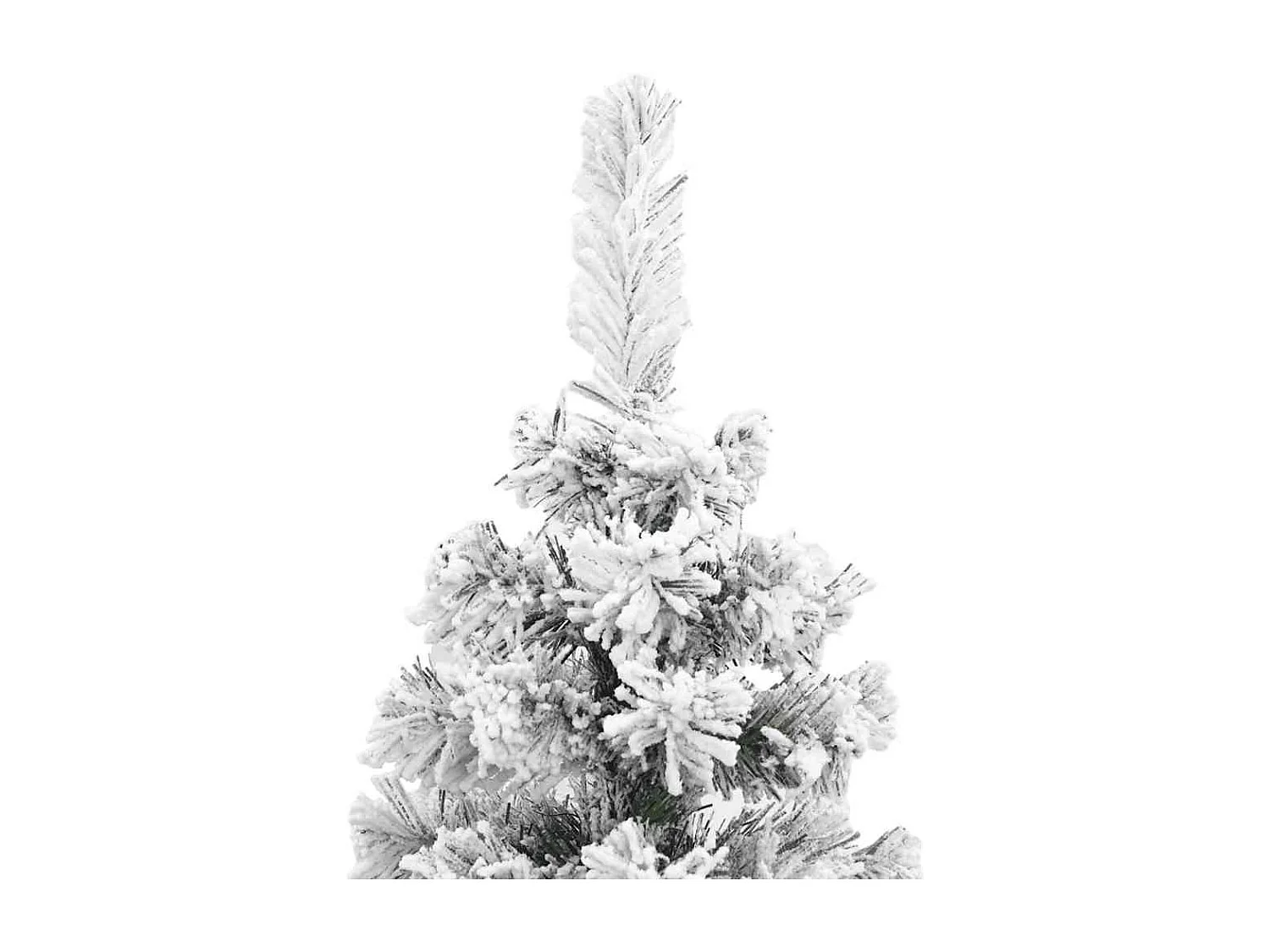 Sapin de Noël artificiel mince flocon de neige vert 150 cm PVC