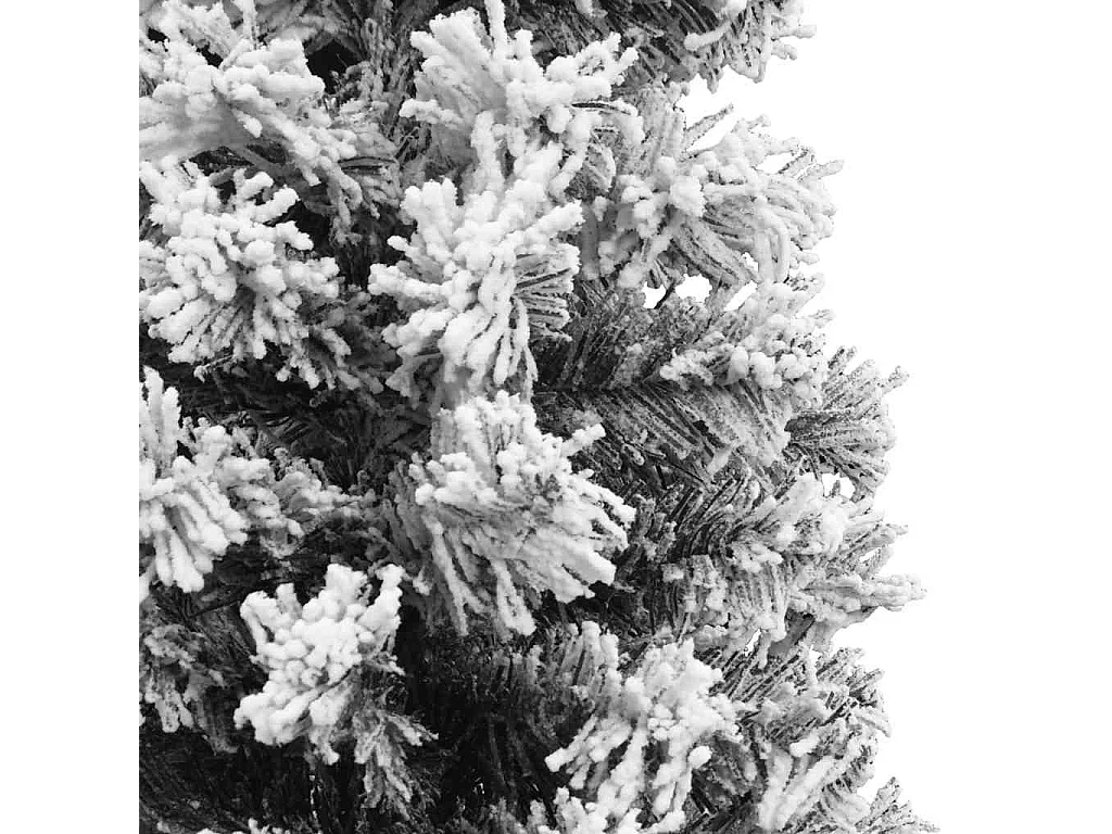 Sapin de Noël artificiel mince flocon de neige vert 150 cm PVC