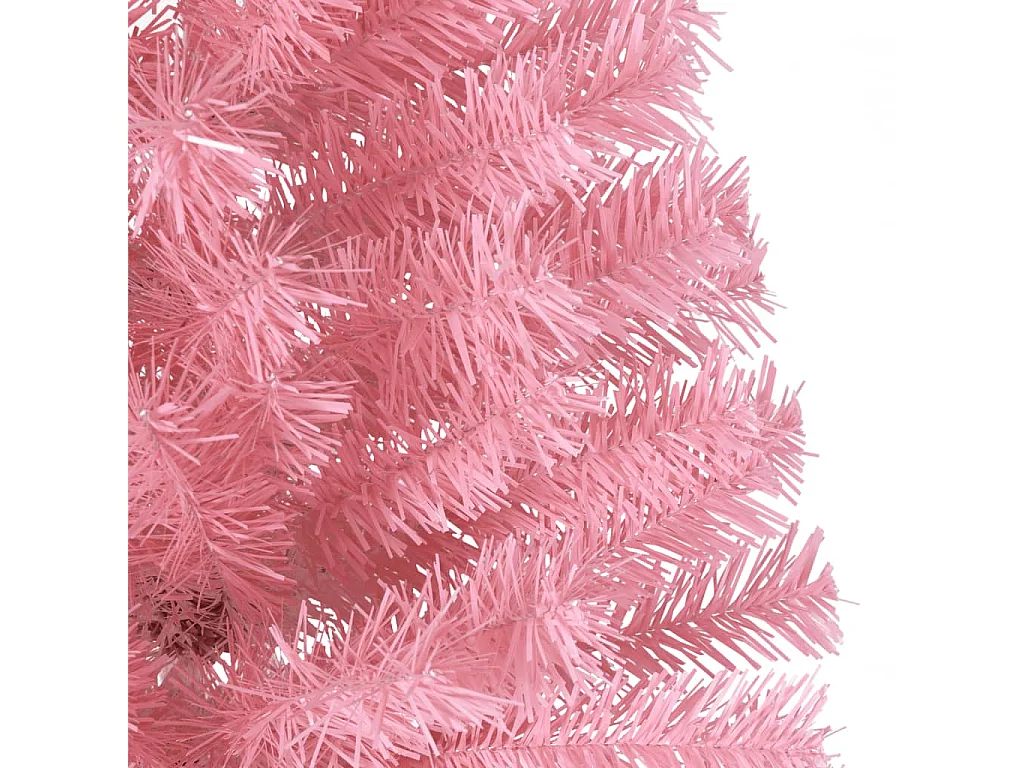 Kunstkerstboom met standaard half 240 cm PVC roze