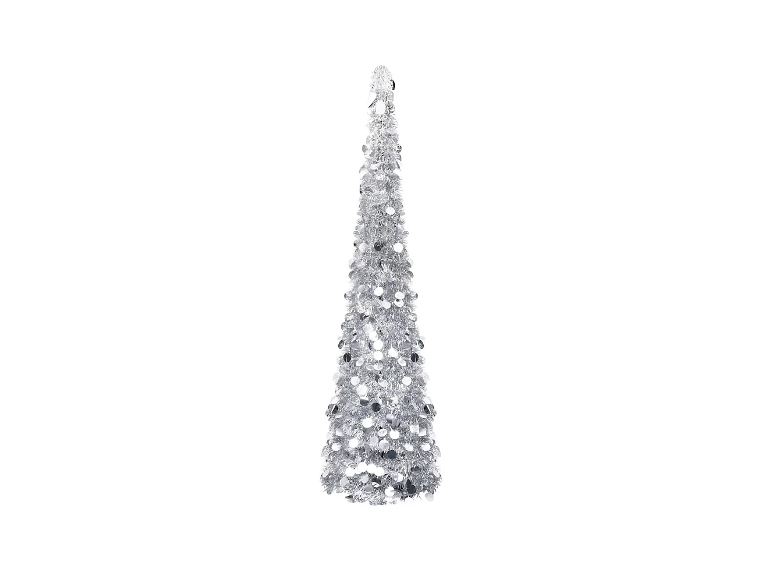 Sapin de Noël artificiel escamotable argenté 180 cm PET
