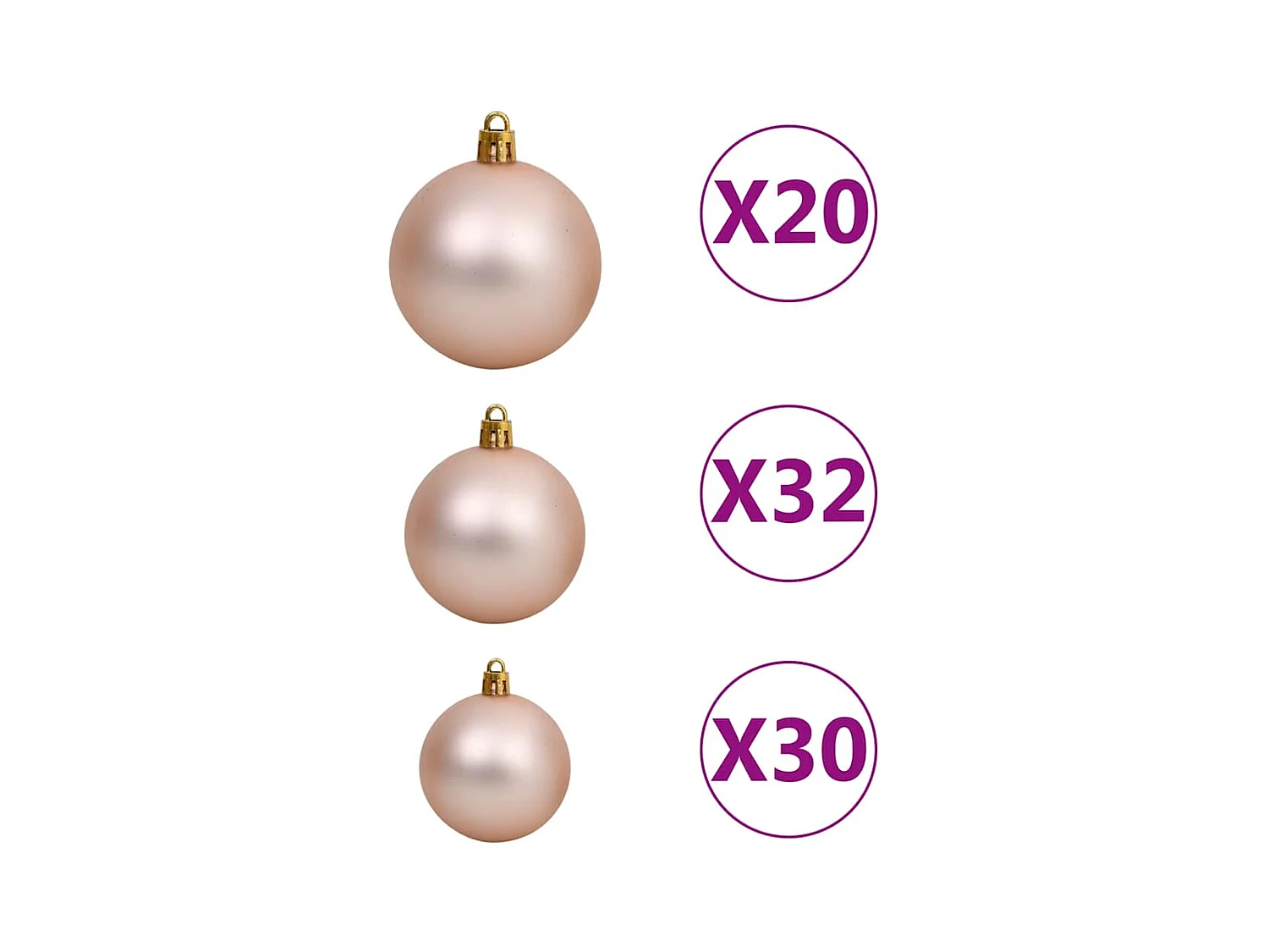 Árbol de Navidad preiluminado con luces y bolas blanco 400 cm