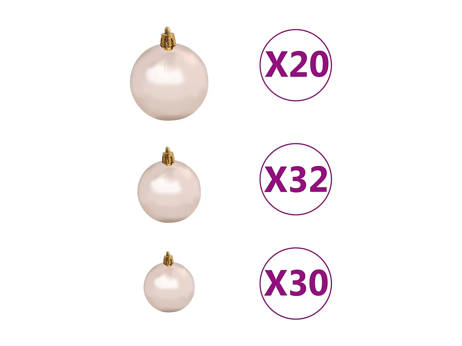 Árbol de Navidad preiluminado con luces y bolas blanco 400 cm