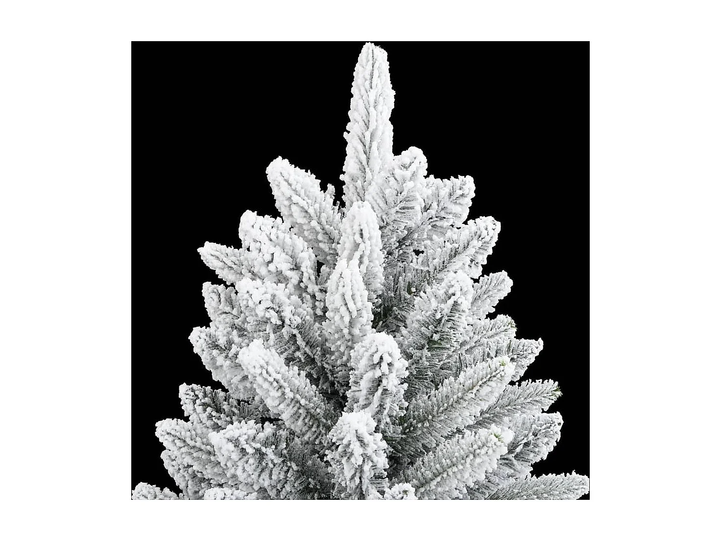 Sapin de Noël artificiel avec neige floquée 210 cm PVC et PE