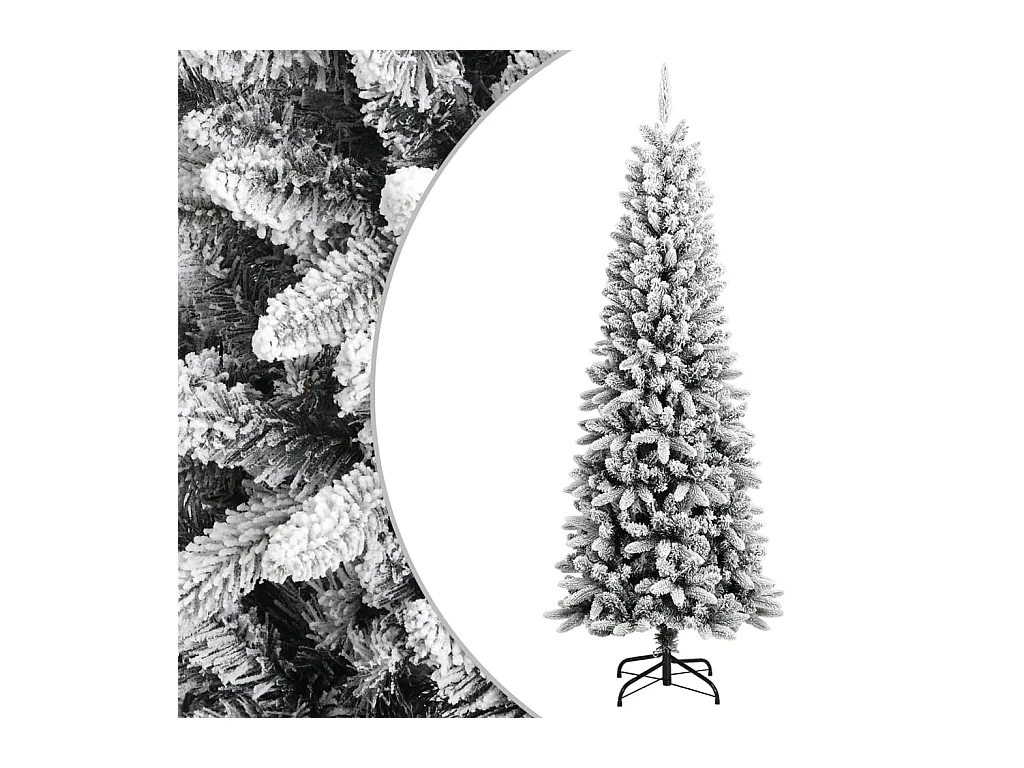 Árbol de Navidad artificial con nieve PVC y PE 210 cm