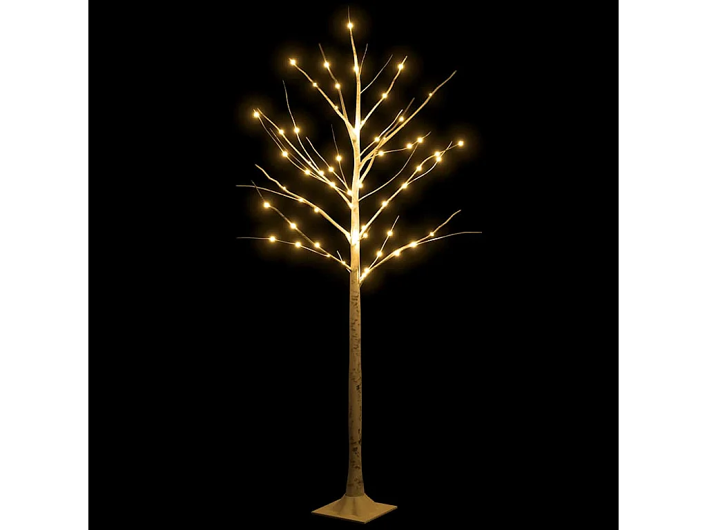 Bouleau blanc à LED 72 LED Blanc chaud 150 cm