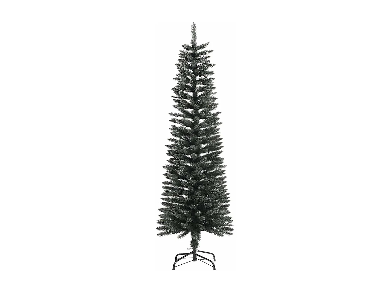 Sapin de Noël artificiel mince avec support Vert 150 cm PVC