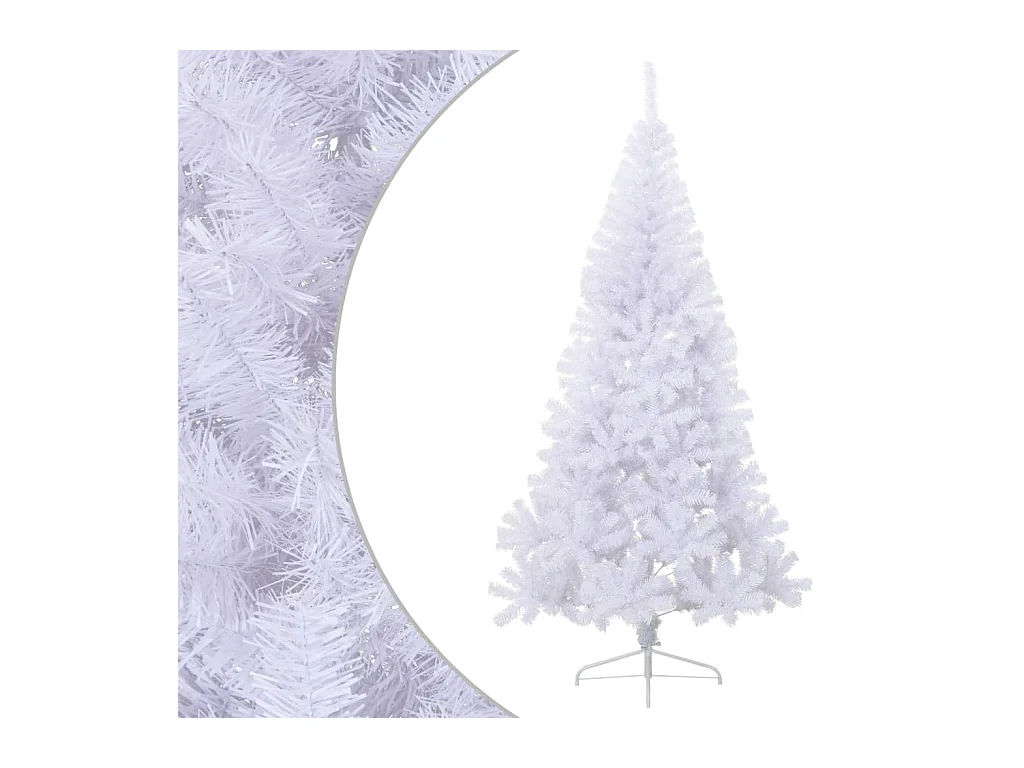 Kunstkerstboom met standaard half 210 cm PVC groen