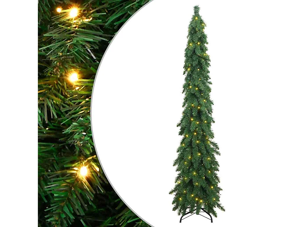 Árbol de Navidad artificial iluminado con 130 LEDs 210 cm