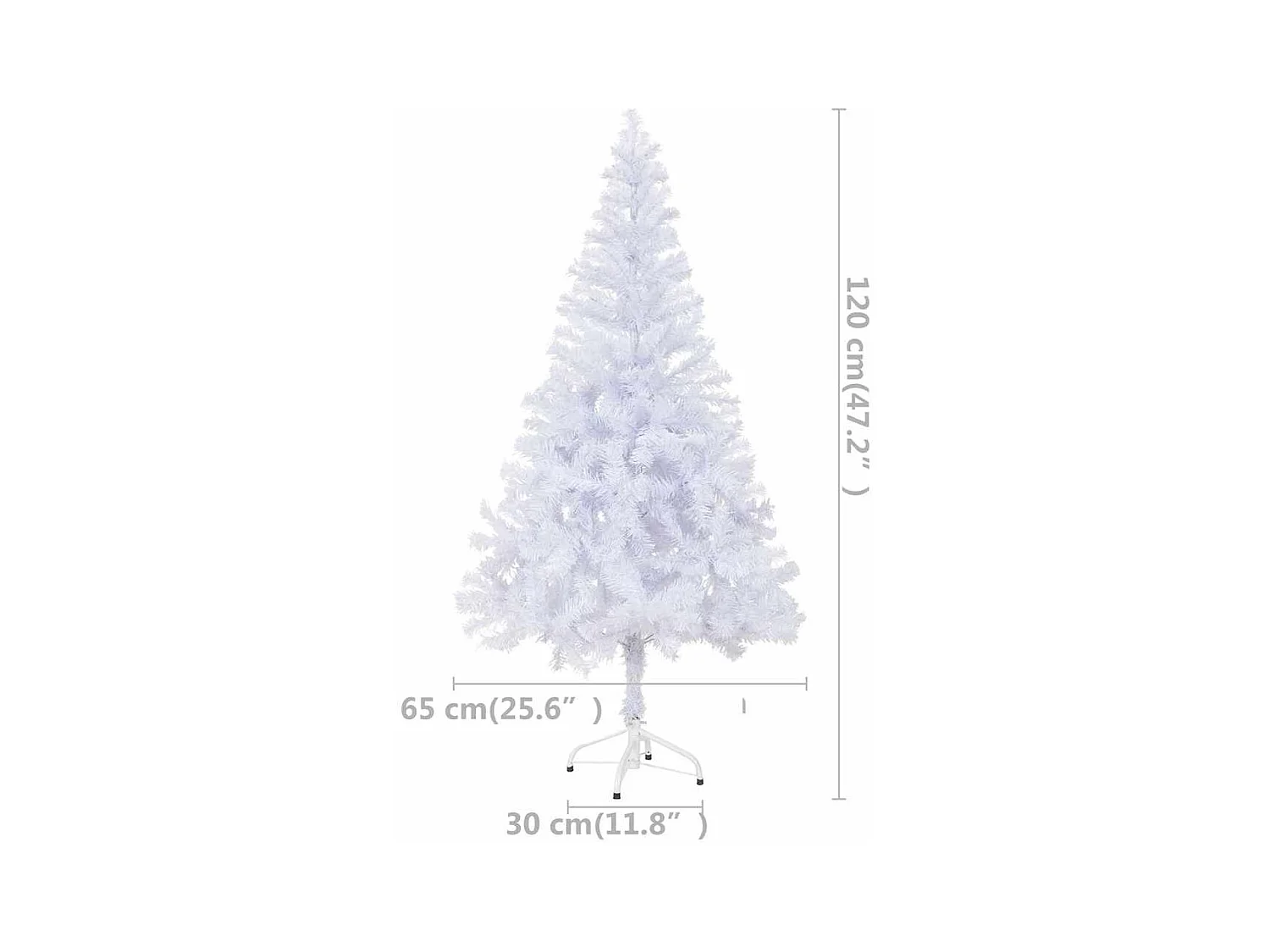 Arbre de Noël artificiel pré-éclairé/boules 120 cm 230 branches