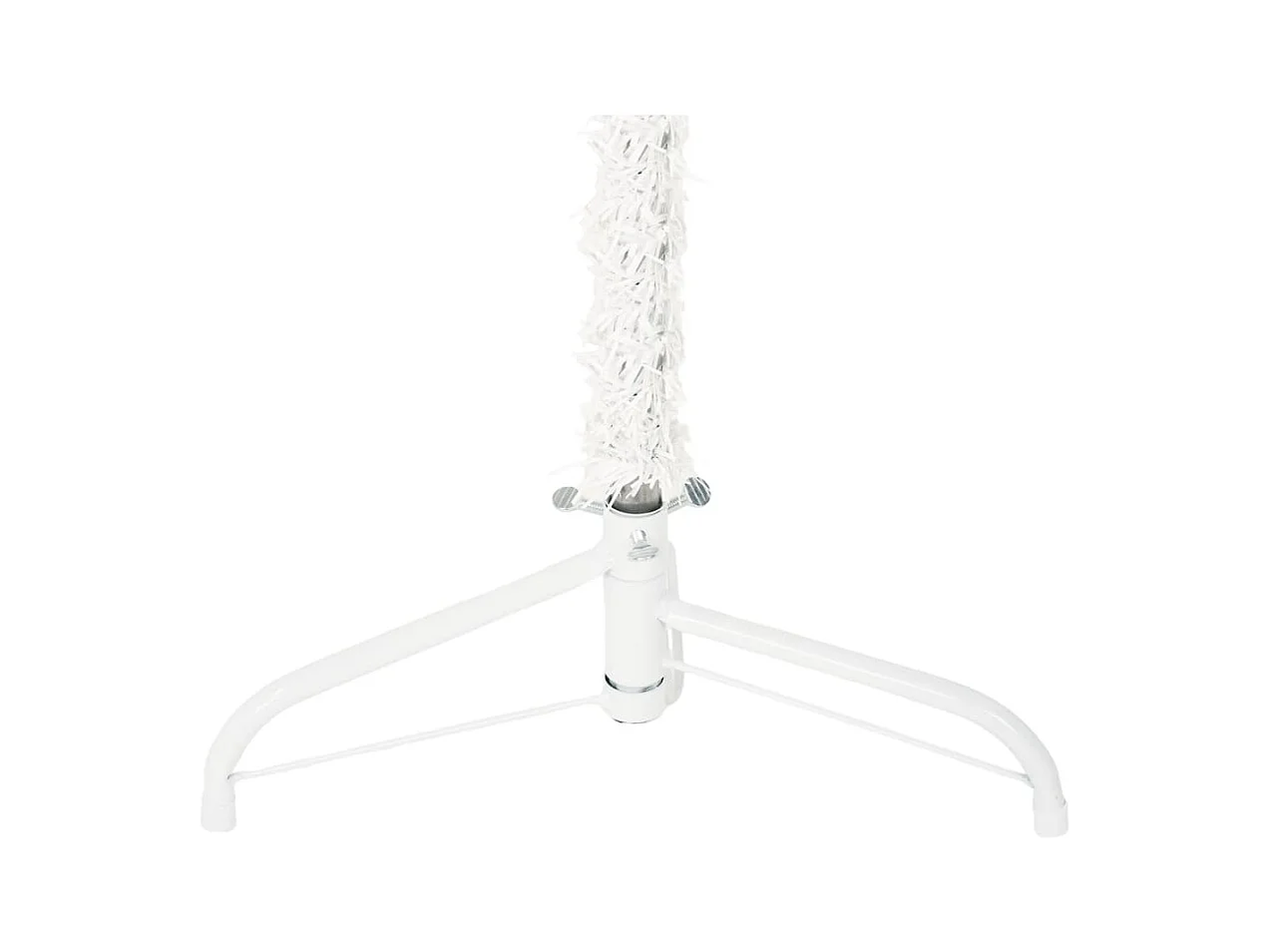 Medio árbol de Navidad artificial con soporte blanco 180 cm
