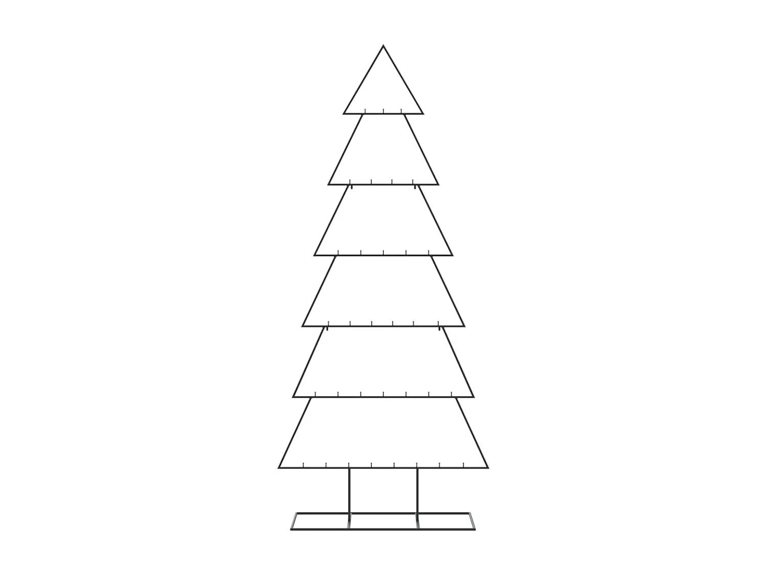 Arbre de Noël en métal pour décoration noir 180 cm