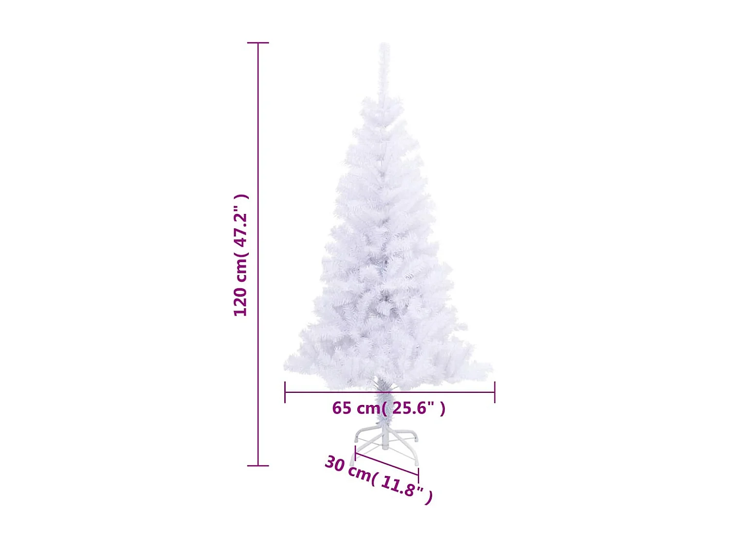 Arbre de Noël artificiel avec support 120 cm 230 branches