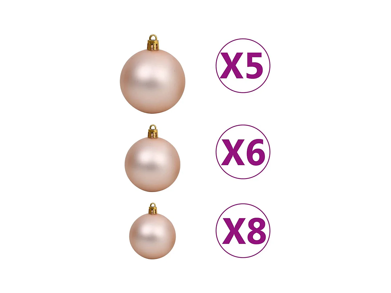 Arbre de Noël artificiel pré-éclairé et boules vert 150 cm PVC