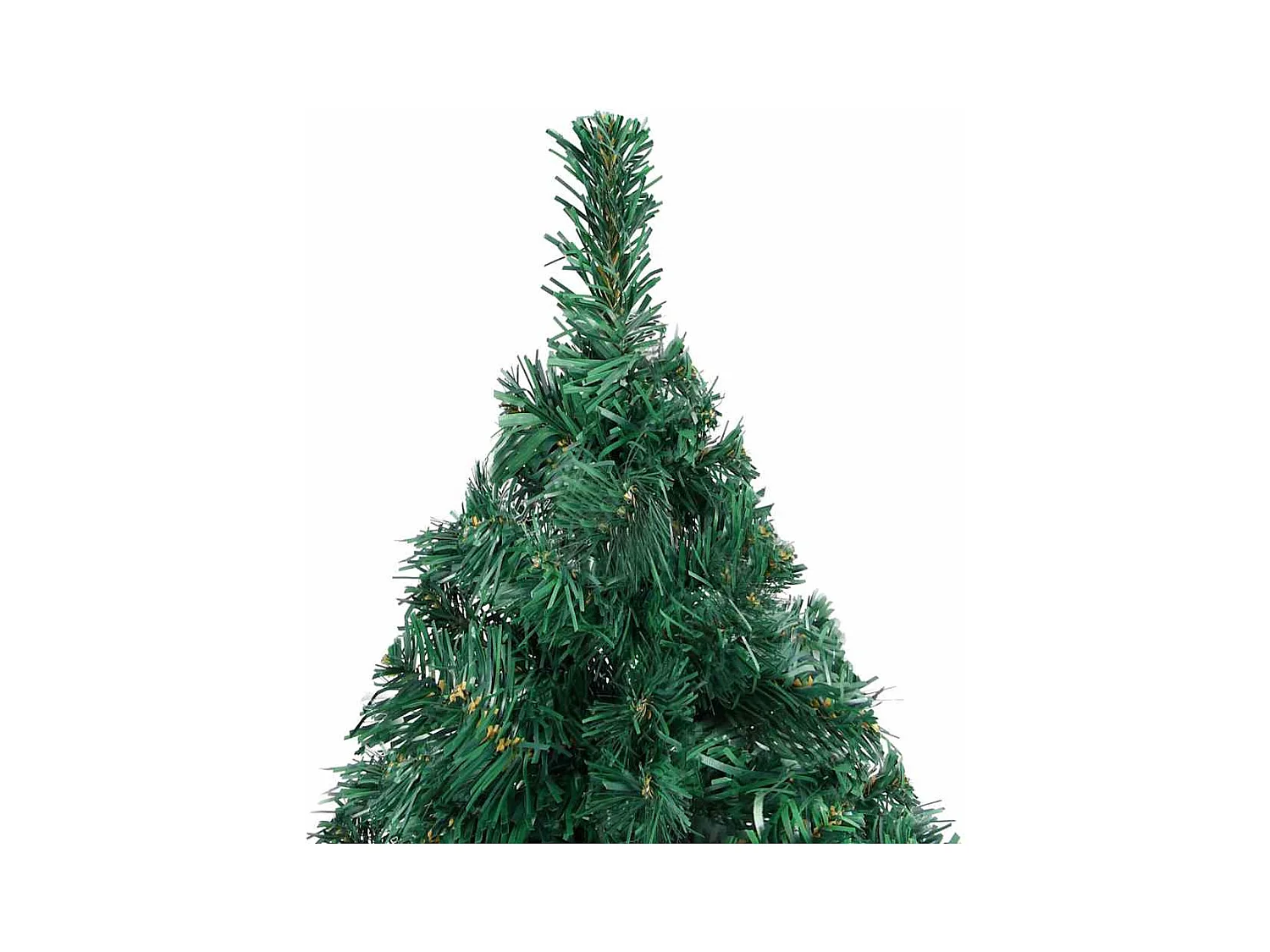 Arbre de Noël artificiel pré-éclairé et boules vert 150 cm PVC