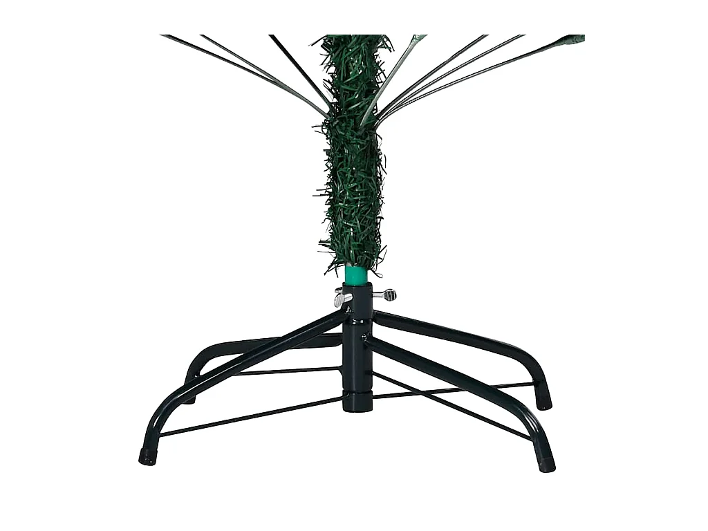 Arbre de Noël artificiel pré-éclairé et boules vert 150 cm PVC