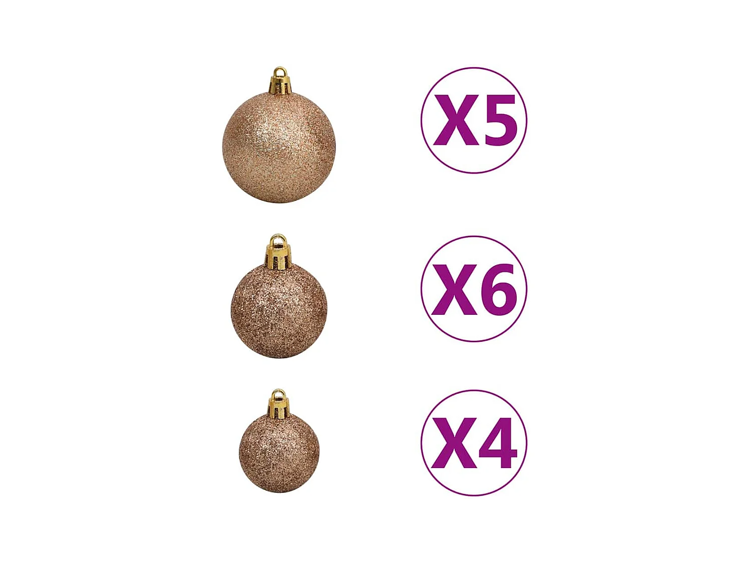 Arbre de Noël artificiel pré-éclairé et boules vert 150 cm PVC
