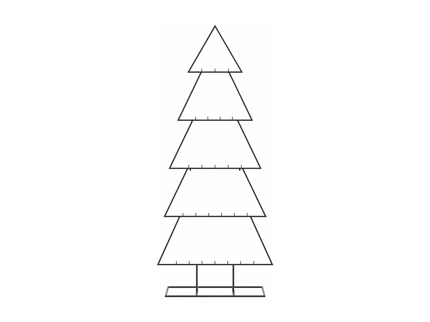 Kerstdecoratie kerstboom 150 cm metaal zwart